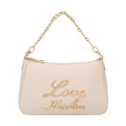 Love Moschino handväska med kedjehandtag Beige, Dam