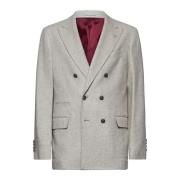 Brunello Cucinelli Elegant Ivory Cashmere Jacket Beige, Herr