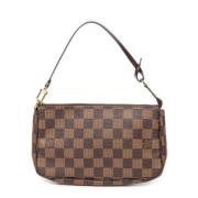 Louis Vuitton Vintage Pre-owned Belagd canvas handvskor Brown, Dam