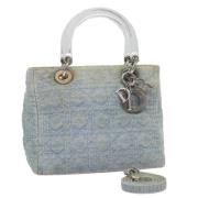 Dior Vintage Pre-owned Canvas handvskor Blue, Dam