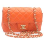 Chanel Vintage Pre-owned Laeder chanel-vskor Orange, Dam