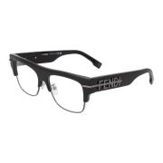 Fendi Fyrkantiga acetatglasögonmodell Black, Unisex