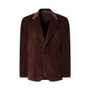 Dolce & Gabbana Brun Bomullsblazer med Logobroderi Brown, Herr