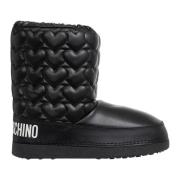 Love Moschino Dragsko Snö Stövlar Enfärgat Mönster Black, Dam