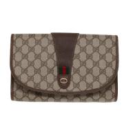 Gucci Vintage Pre-owned Canvas kuvertvskor Brown, Dam