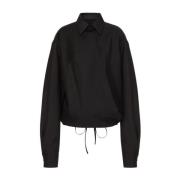 Valentino Garavani Svart Techno Light Wool Skjorta Black, Dam