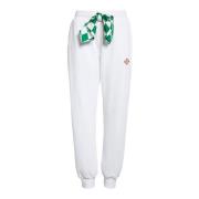 Casablanca Logga Sweatpants i Bomull White, Dam