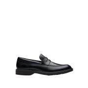 Clarks Svarta Slip-On Läderskor Aldwin Step Black, Herr