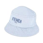 Fendi Stilig Hatt för Män och Kvinnor Blue, Herr