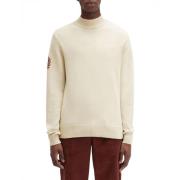 Fred Perry Mock Neck Laurel Wreath Sweater Beige, Herr