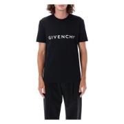 Givenchy Logo T-Shirt Klassisk Passform Black, Herr