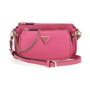 Guess Fadi Handtas Cross Body Väska Pink, Dam