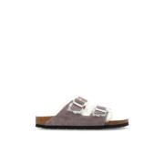 Birkenstock Slides Arizona Shearling Purple, Dam