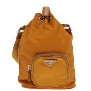 Prada Vintage Pre-owned Tyg kuvertvskor Orange, Dam