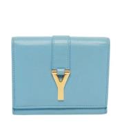 Yves Saint Laurent Vintage Pre-owned Laeder plnbcker Blue, Dam