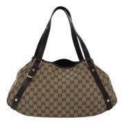 Gucci Vintage Pre-owned Canvas totevskor Brown, Dam