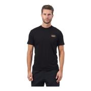 Emporio Armani Svart Bomull Crewneck T-shirt Slim Fit Black, Herr