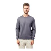 Hugo Boss Grå Crewneck Tröja Broderad Logotyp Gray, Herr