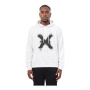 Richmond Vit hoodie med kontrastlogotyptryck White, Herr