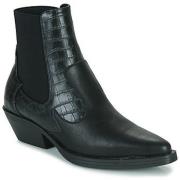 Only Korta PU Cowboy Boots i Svart Black, Dam