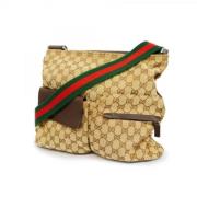 Gucci Vintage Pre-owned Canvas gucci-vskor Beige, Dam