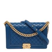 Chanel Vintage Pre-owned Laeder chanel-vskor Blue, Dam