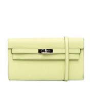 Hermès Vintage Pre-owned Laeder crossbodyvskor Green, Dam