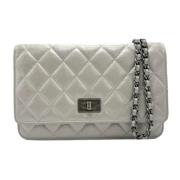 Chanel Vintage Pre-owned Laeder plnbcker Gray, Dam