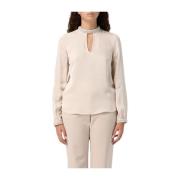 Twinset Elegant Blus för Kvinnor Beige, Dam