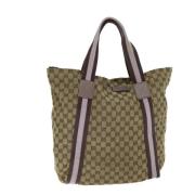 Gucci Vintage Pre-owned Canvas totevskor Beige, Dam