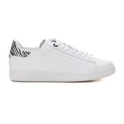 Emporio Armani EA7 Läder Sneakers med Logodetaljer White, Dam