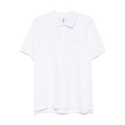 Moschino Logo Print Polo Skjorta Vit White, Herr