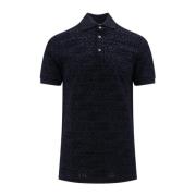 Dolce & Gabbana Polo T-shirt med flocked logo Black, Herr