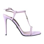 Dolce & Gabbana Lila läder T-rem sandal Purple, Dam