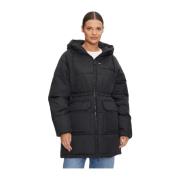 Tommy Jeans Svart huva nylonjacka Black, Dam