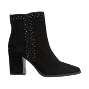 Alma EN Pena Side zip studded bootie Black, Dam