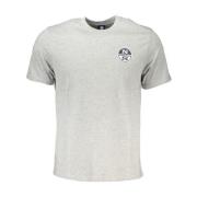 North Sails Logo Print Heather Grey T-shirt Män Gray, Herr