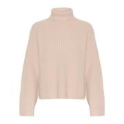 InWear Mysig Rollneck Sweater Haze Beige, Dam