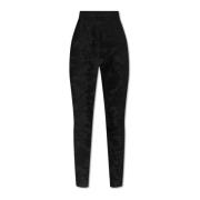 Balmain Leggings med dolda dragkedjor i fållen Black, Dam