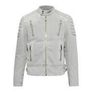 Balmain Denimjacka med vintageeffekt Gray, Herr