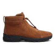 Ermenegildo Zegna Suede Hi-Top Sneakers Triple Stitch Brown, Herr