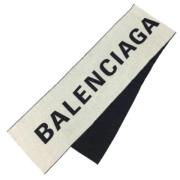 Balenciaga Vintage Pre-owned Ylle sjalar White, Dam