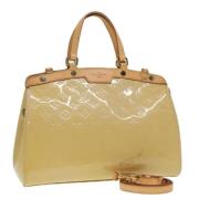 Louis Vuitton Vintage Pre-owned Laeder handvskor Beige, Dam