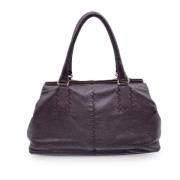 Bottega Veneta Vintage Pre-owned Laeder axelremsvskor Brown, Dam