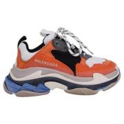 Balenciaga Vintage Pre-owned Polyester sneakers Orange, Herr