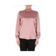 Max Mara Studio Rosa Skjorta Regular Fit Stilfull Modell Pink, Dam