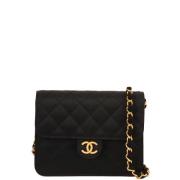 Chanel Vintage Pre-owned Satin chanel-vskor Black, Dam