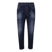 Dondup Blå Bomull Indigo Slim Jeans Blue, Herr