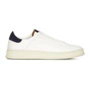 Kiton Vita Sneakers med Marinblå Accents White, Herr