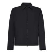 Brioni Blå Jacka Aw24 Elegant Vattenavvisande Black, Herr